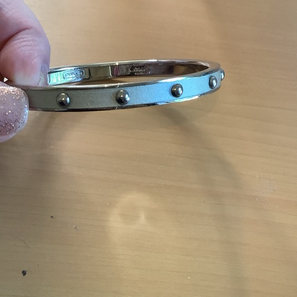 Coach Jewelry - Coach silver studded Bangle EUC